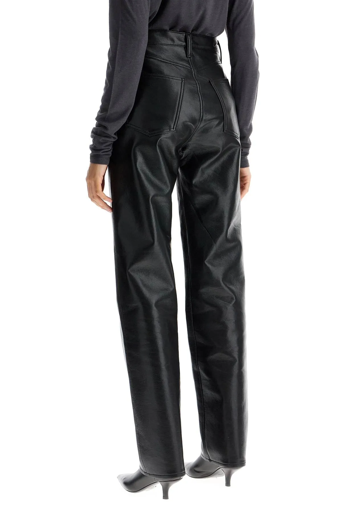 90s recycled leather pinch waist