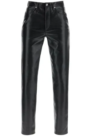 90s recycled leather pinch waist