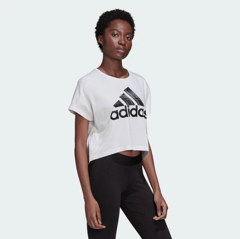 Adidas W Sport ID Graphic Tee White ED6176