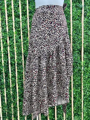 Animal Print Wrap Skirt