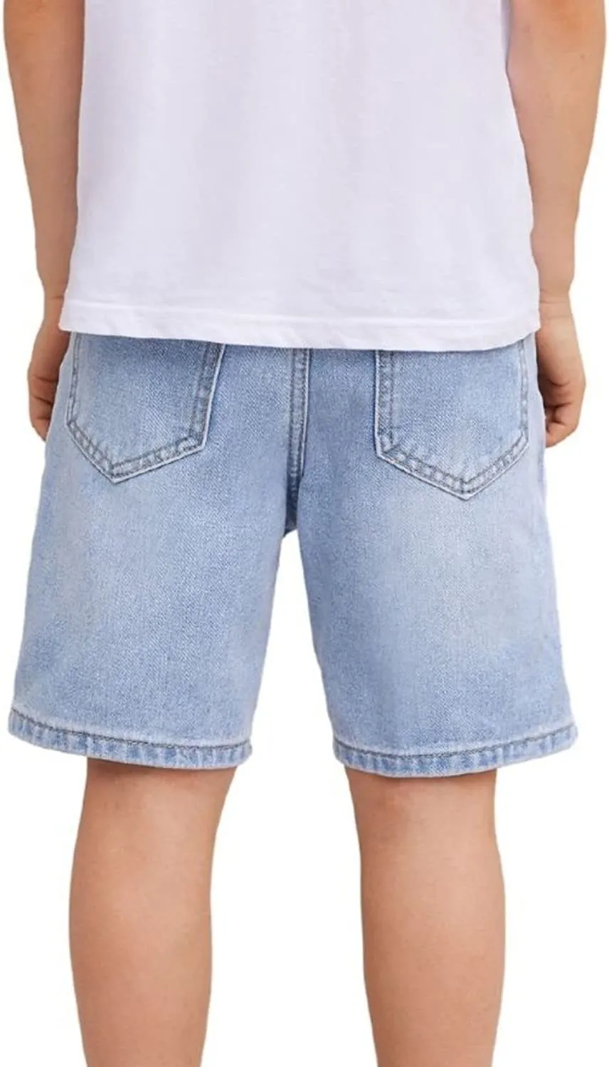 Arshiner Boys Ripped Denim Shorts Boys Straight Distressed Jeans Shorts Summer Casual Short with Pocket for Boys