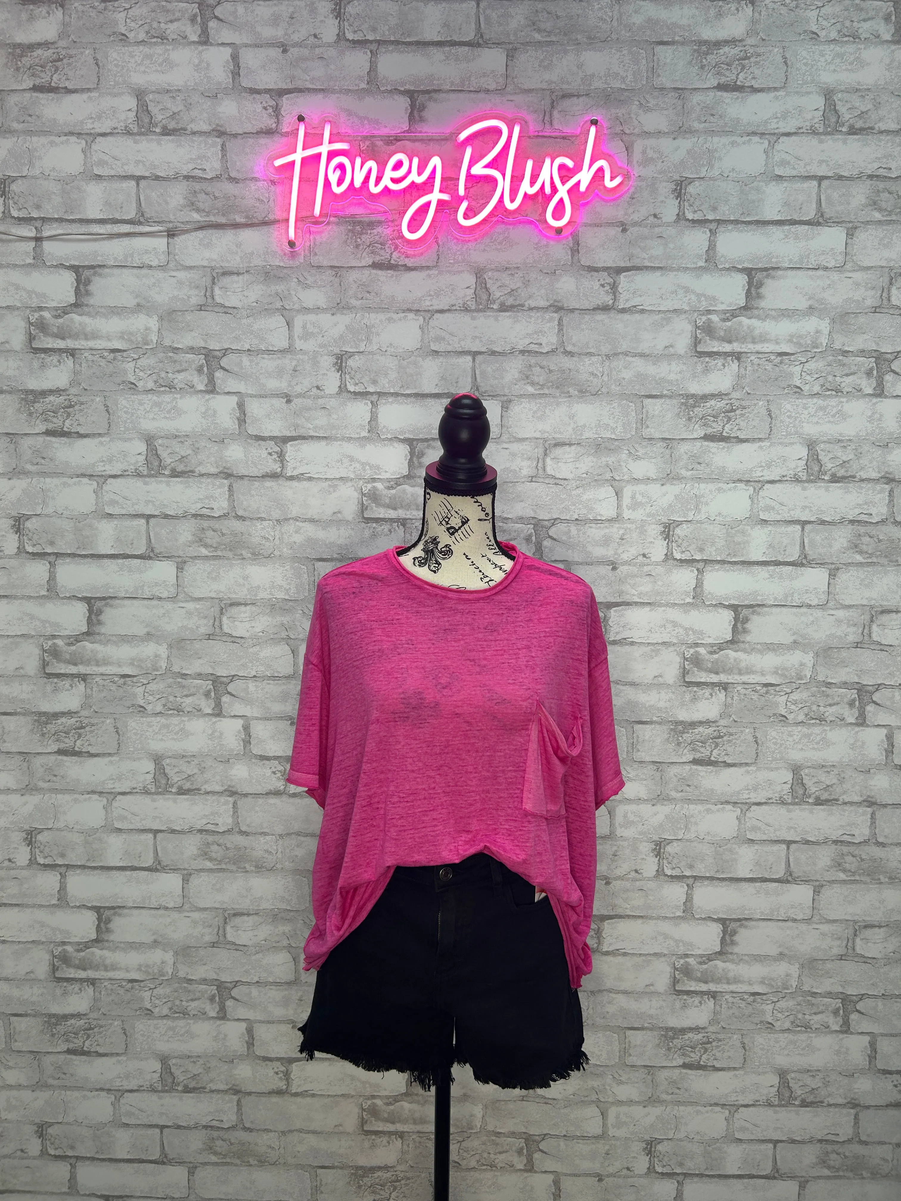 Black Shorts with Uneven Fray Hem