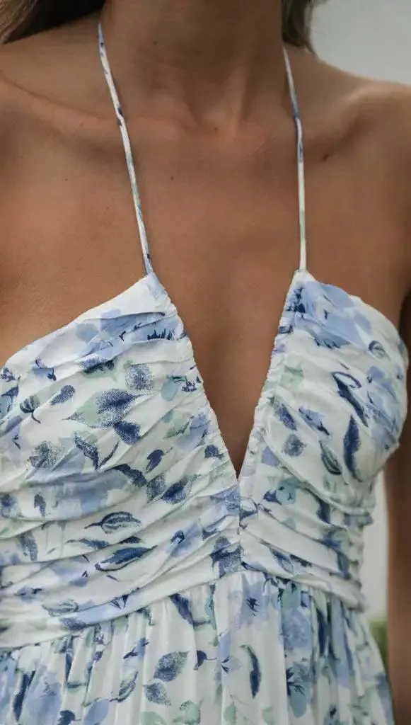 Bohemian Summer Chiffon Halter Dress