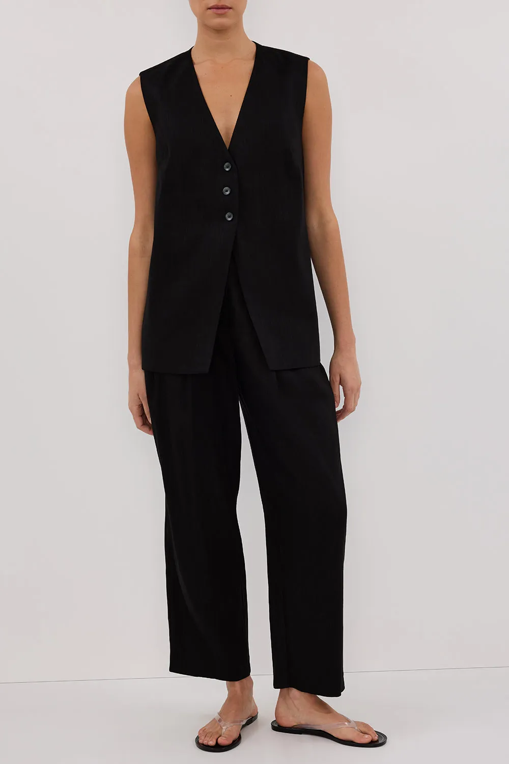 BRAX BLACK TAPERED PANT