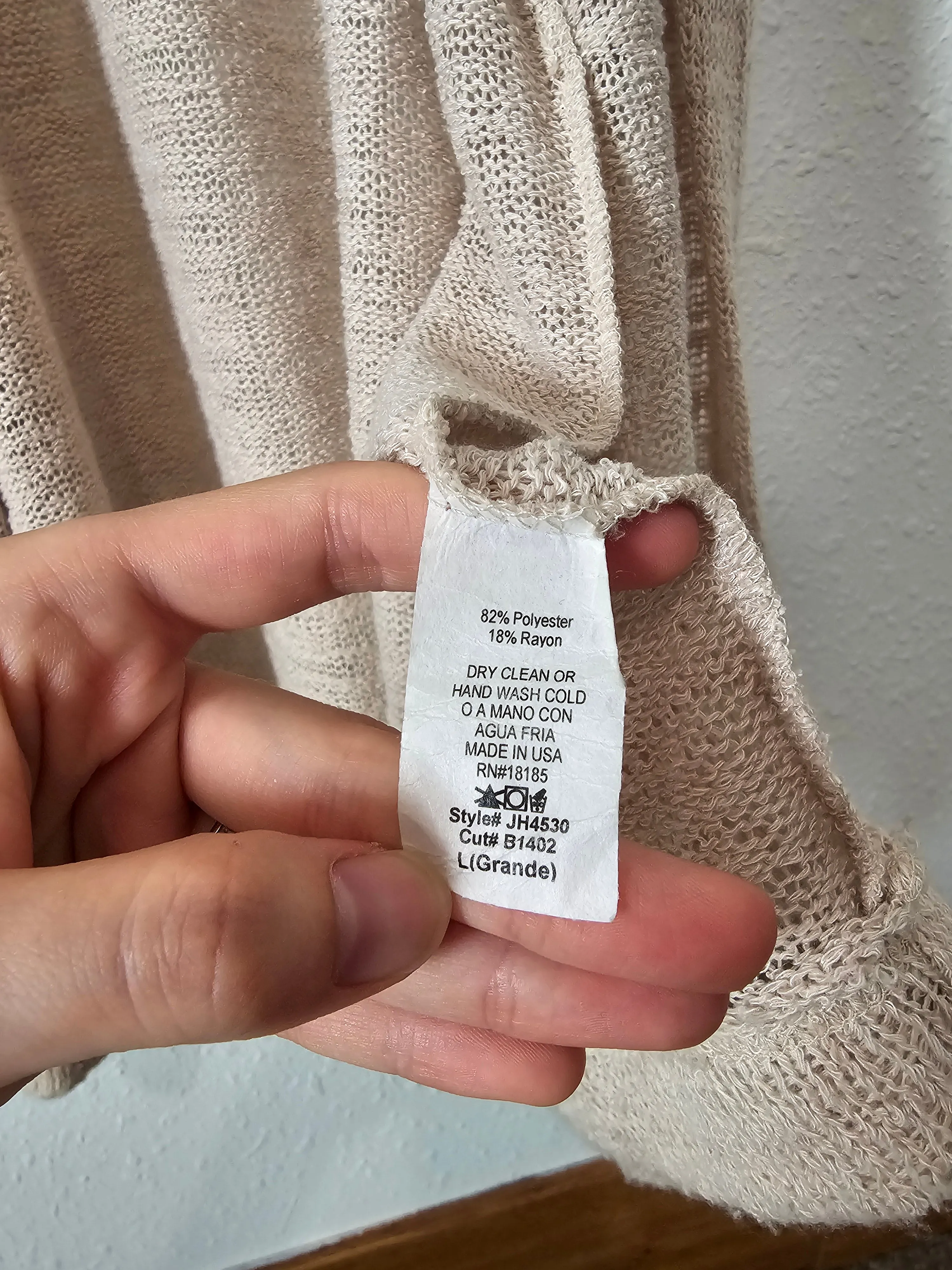 Carly Jean Long Knit Duster (L)