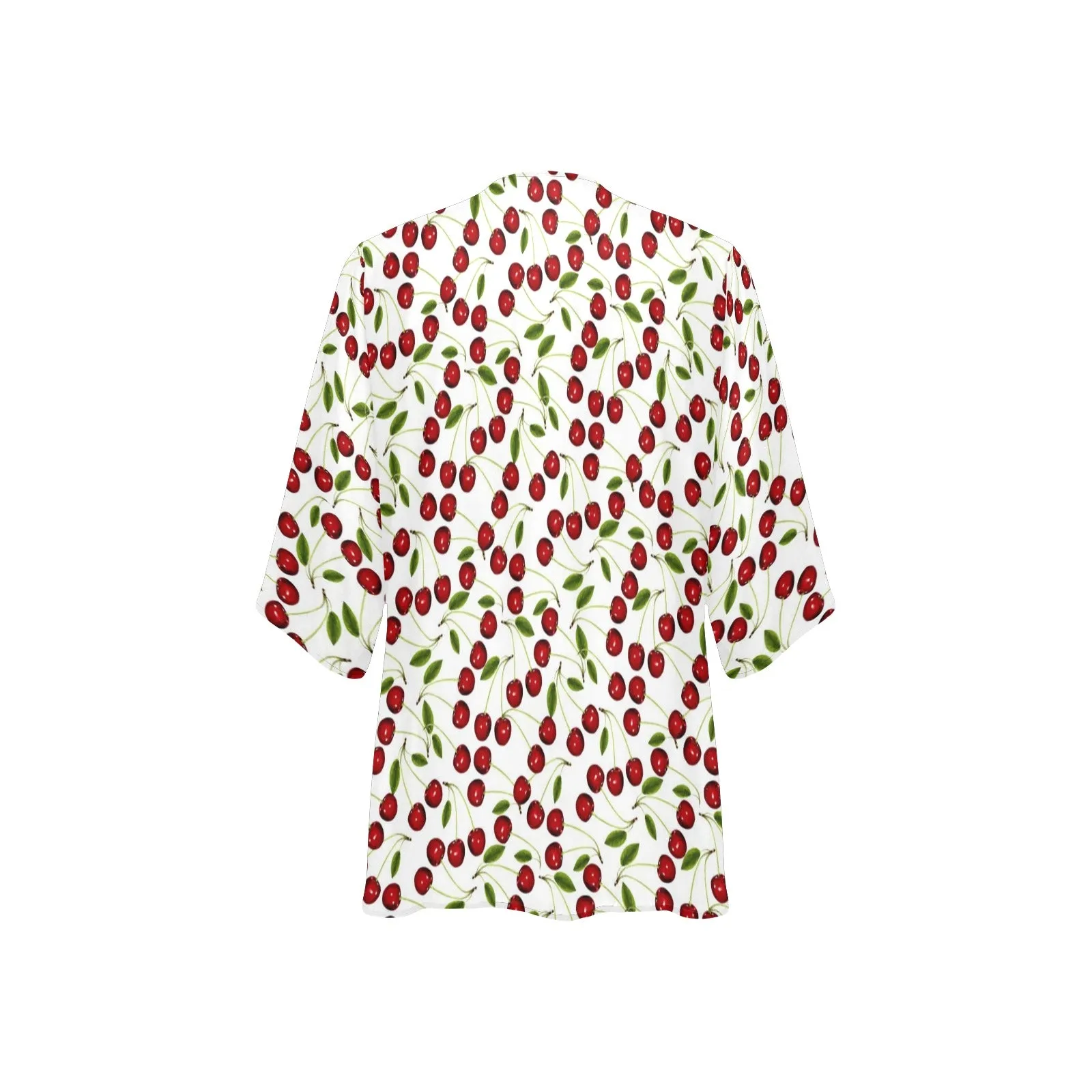 cherr bomb 4 Women's Kimono Chiffon Cover Up (Model H51)