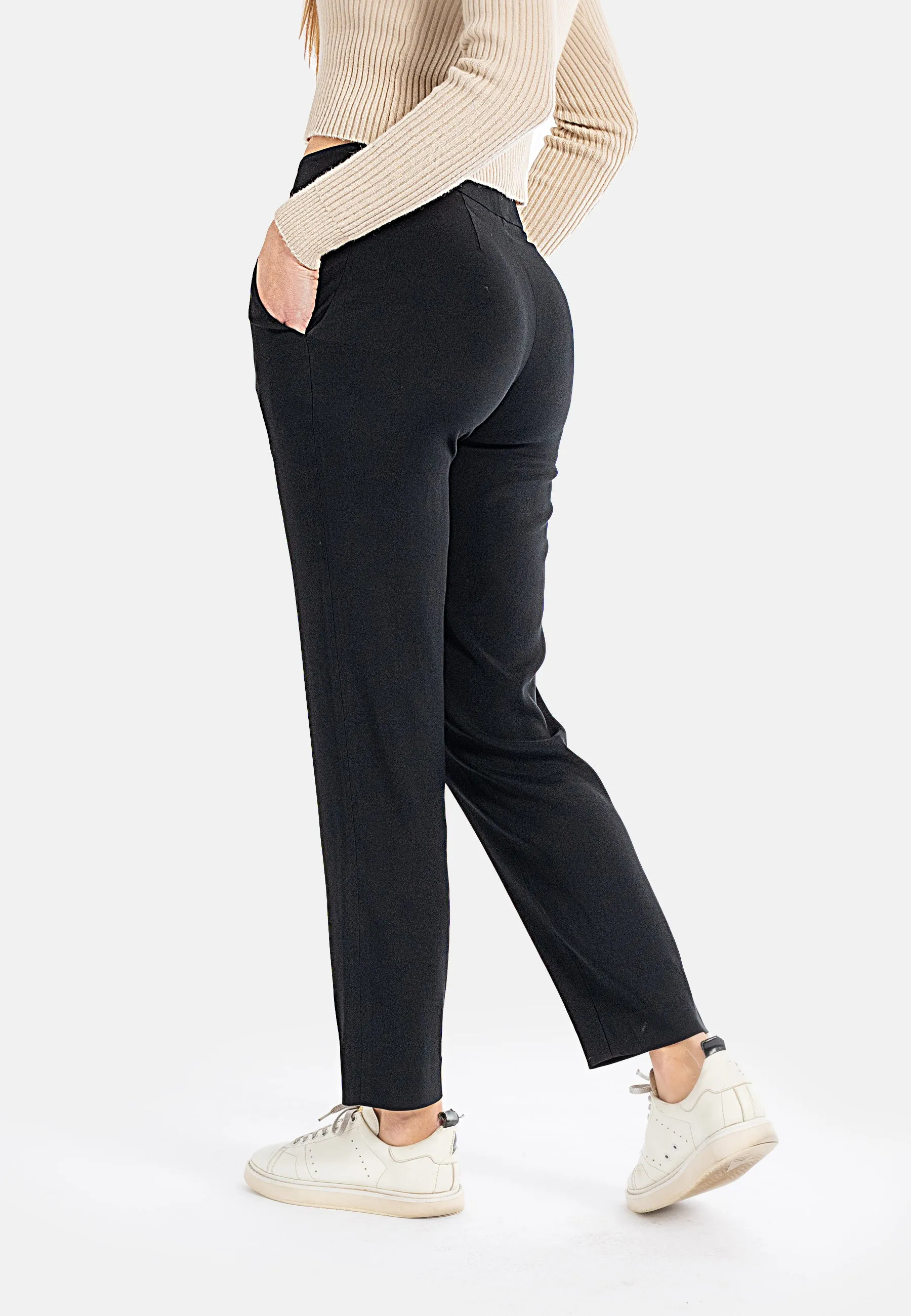Darwin ankle-length trousers with side pockets