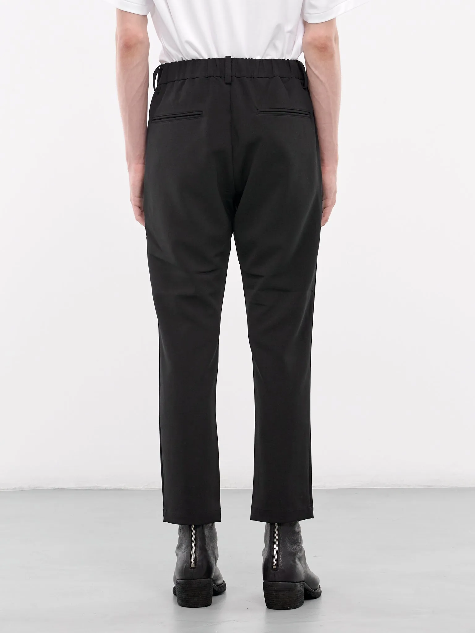 Elasticated Slim Trousers (AP42-047-BLACK)