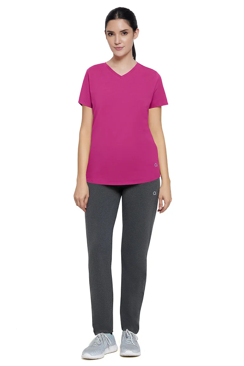 Essential V-neck Tee - Cactus Flower