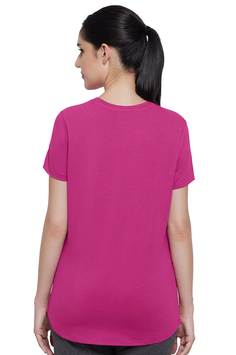 Essential V-neck Tee - Cactus Flower