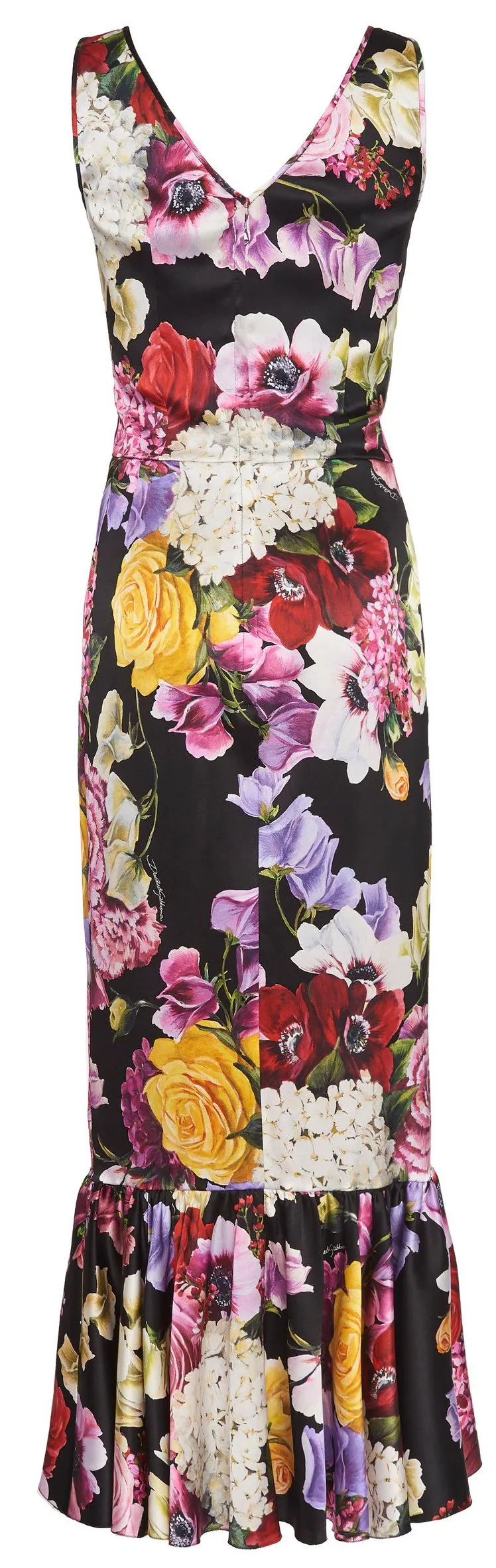Floral Fitted Midi Dress