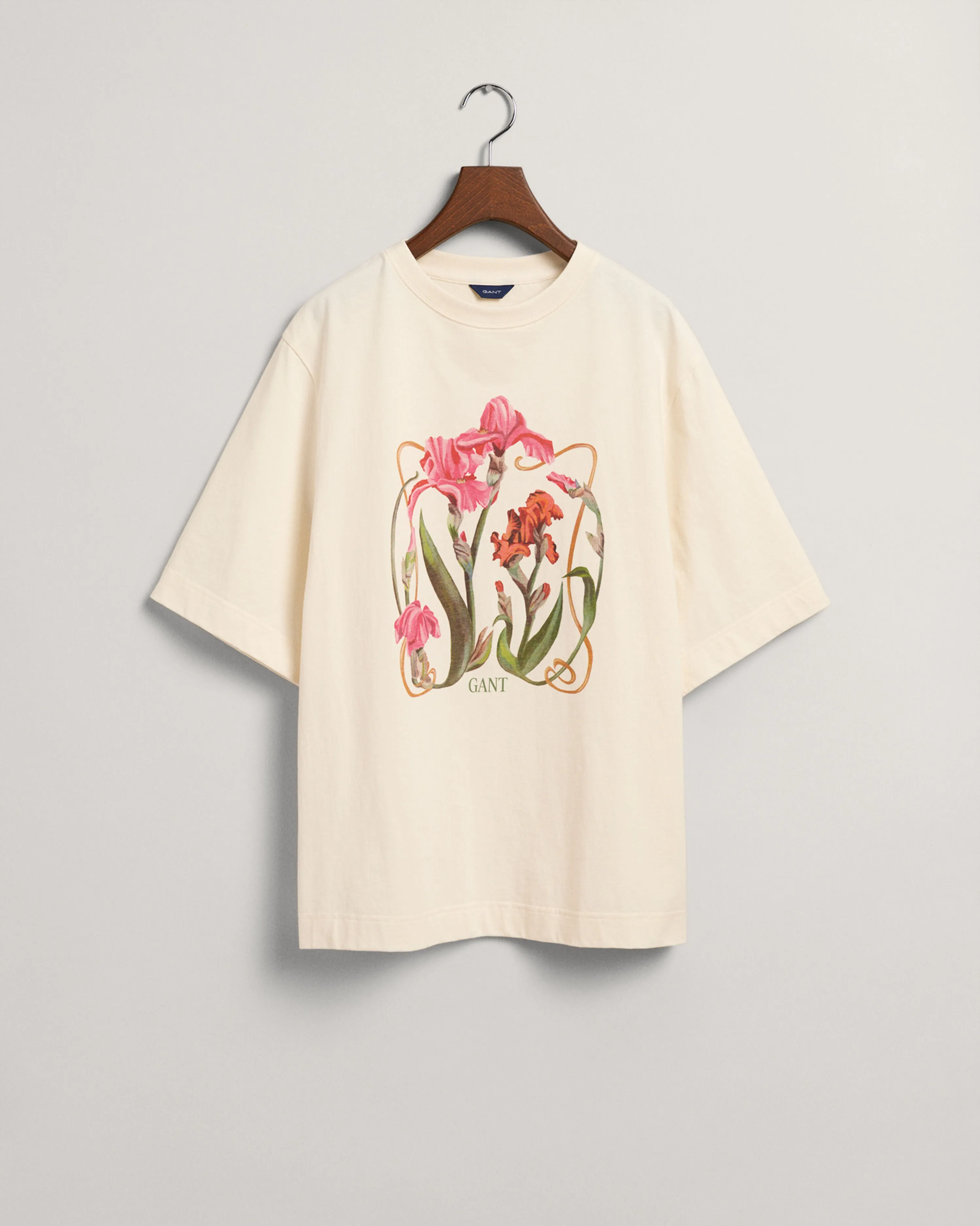 GANT Iris Print Oversized Cotton Tee 0257