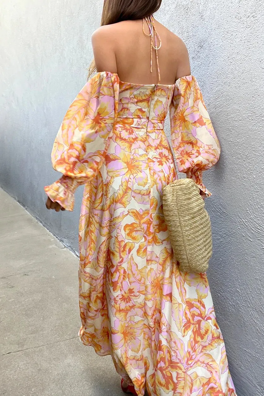 Giza Midi Dress - Tropicana Print