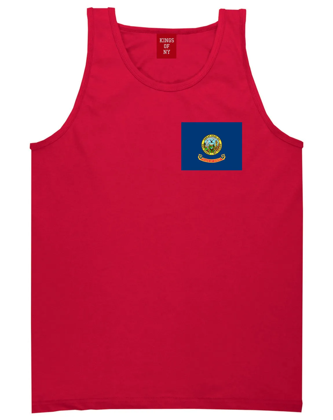 Idaho State Flag ID Chest Mens Tank Top T-Shirt