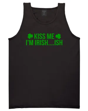 Kiss Me Im Irish Ish Funny St Patricks Day Mens Tank Top T-Shirt