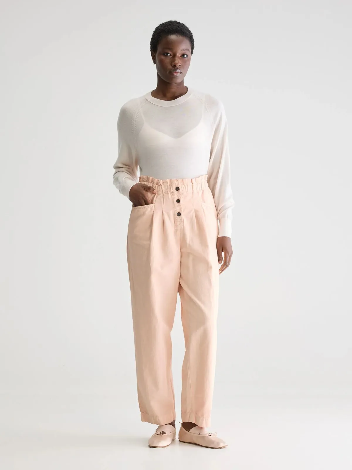 Lilow Paperbag Trousers - Pink