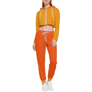 Munich Color Block Lounge Set - Cropped Hoodie & Joggers