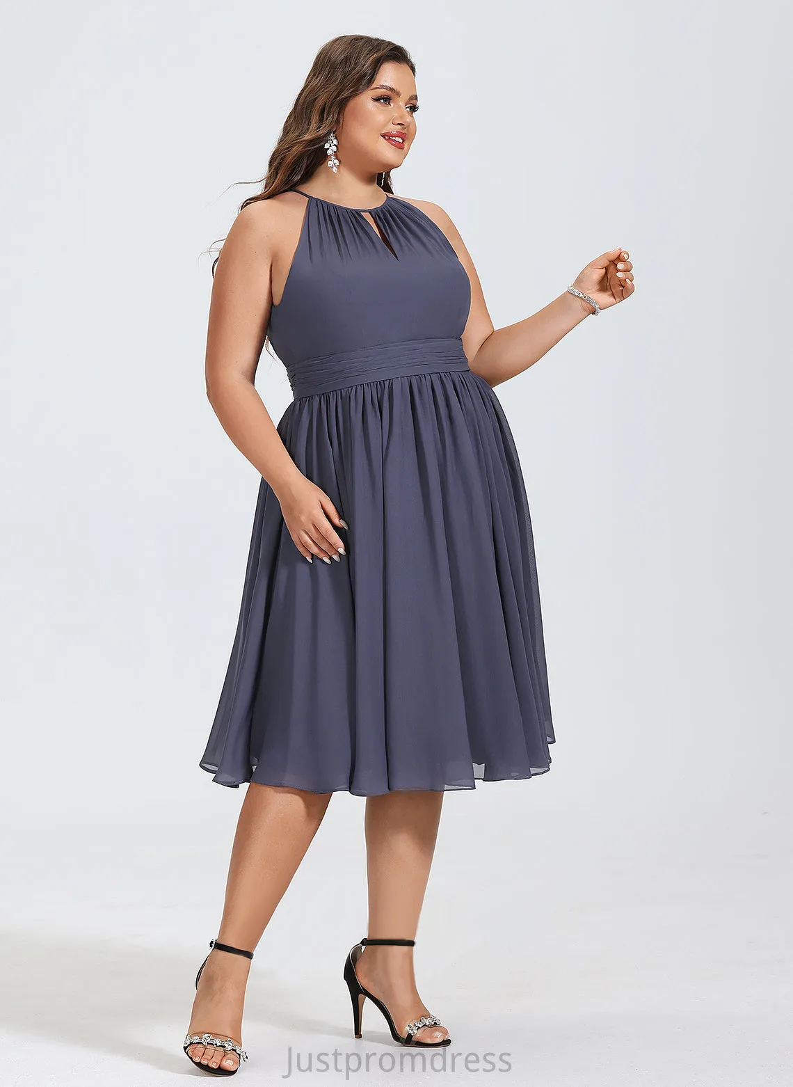 Neck Round Chiffon Dresses Formal Dresses Desiree A-line