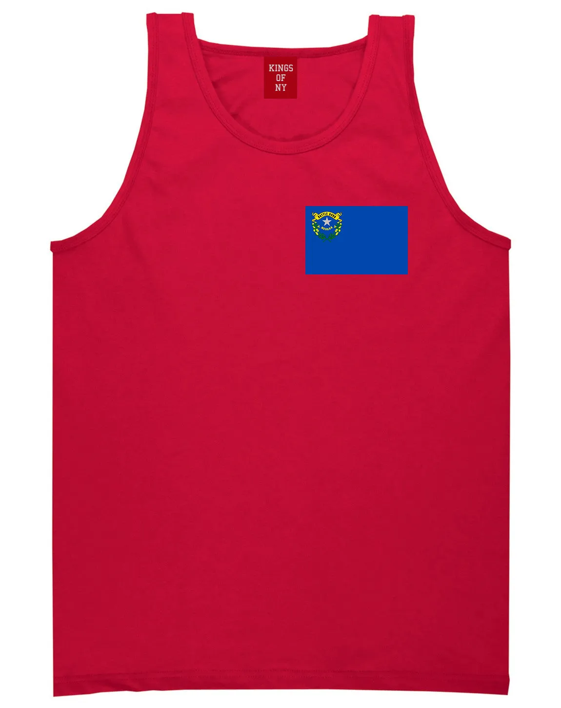 Nevada State Flag NV Chest Mens Tank Top T-Shirt