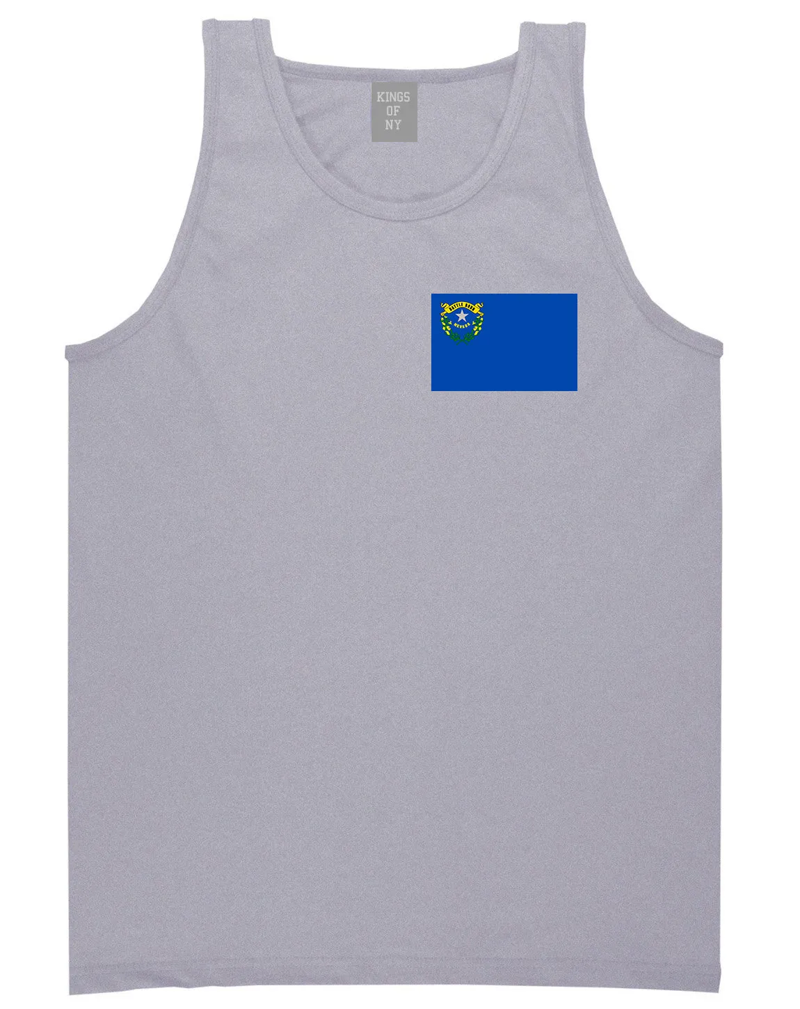 Nevada State Flag NV Chest Mens Tank Top T-Shirt