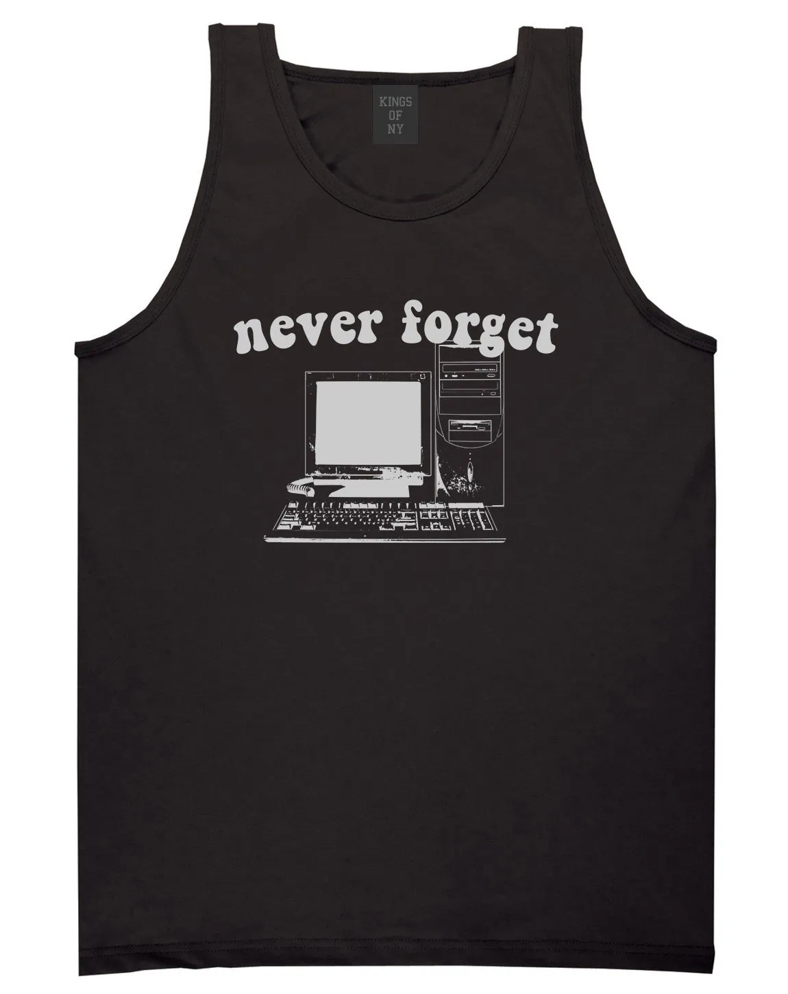 Never Forget Old Computer Nerd Mens Tank Top T-Shirt