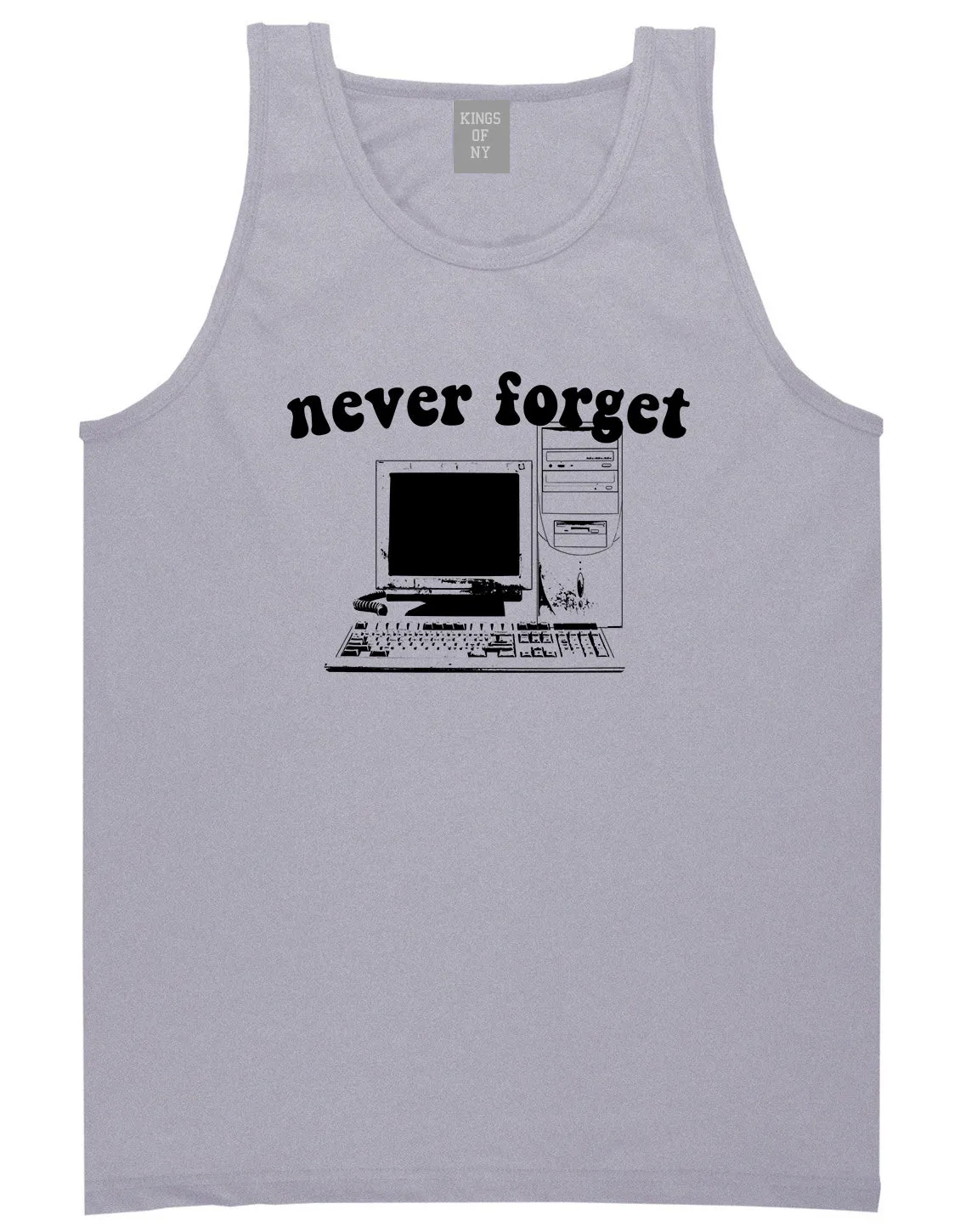 Never Forget Old Computer Nerd Mens Tank Top T-Shirt