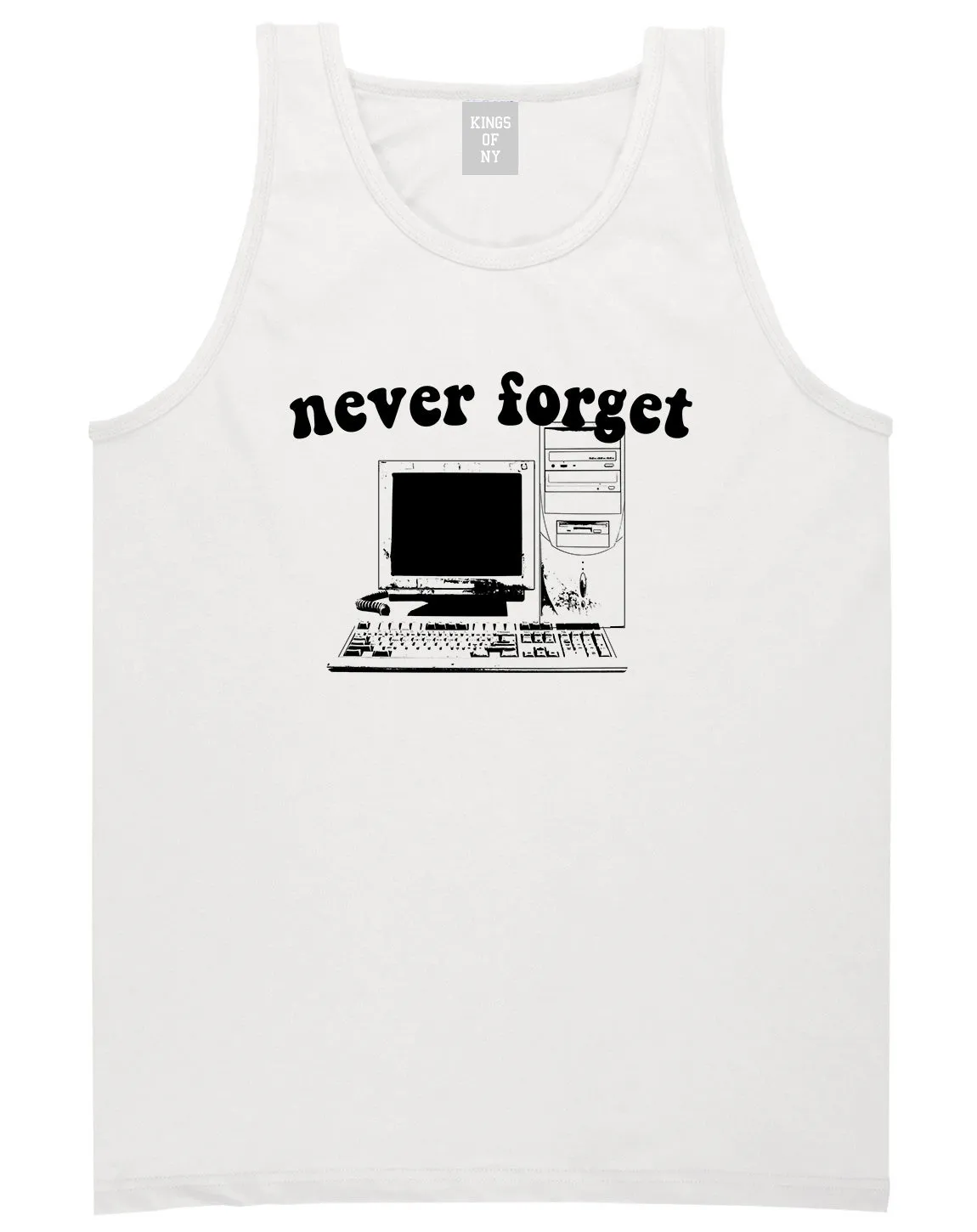 Never Forget Old Computer Nerd Mens Tank Top T-Shirt