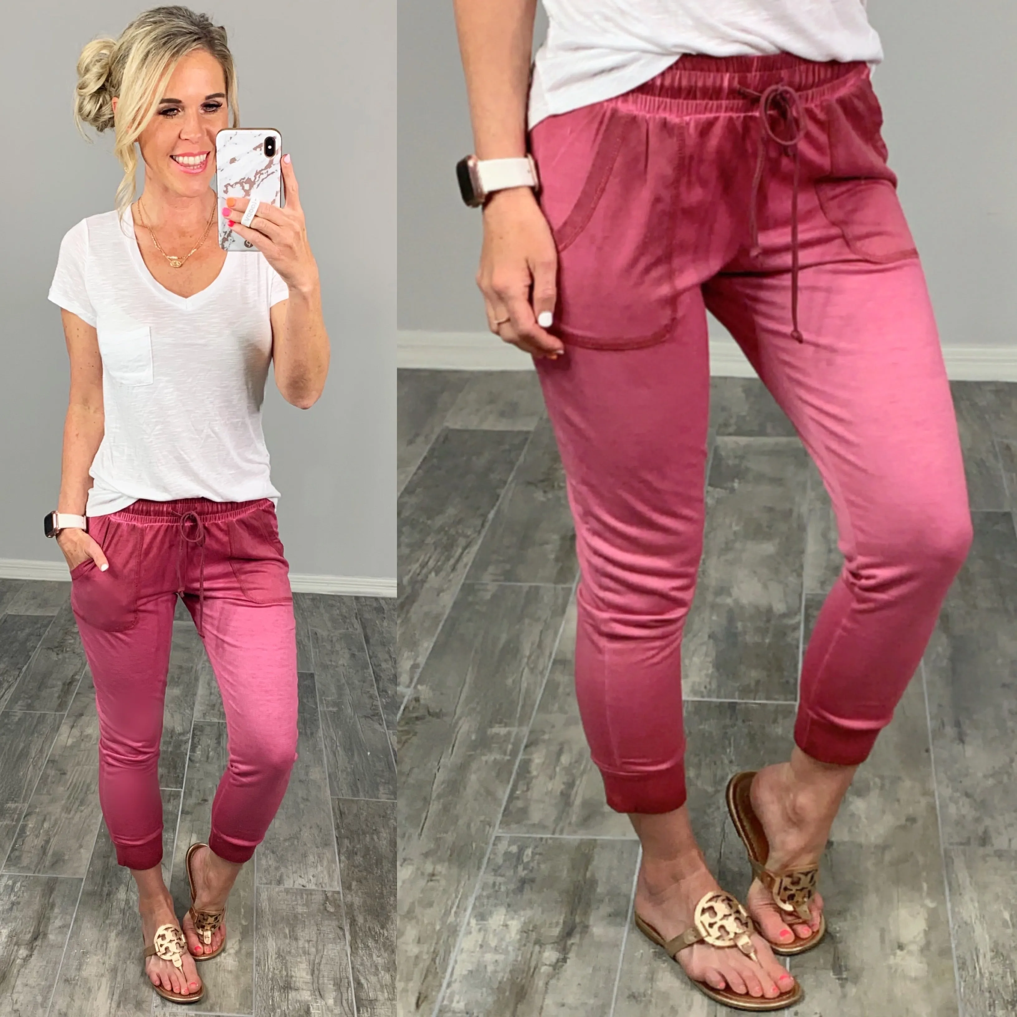 Ombre Cropped Joggers