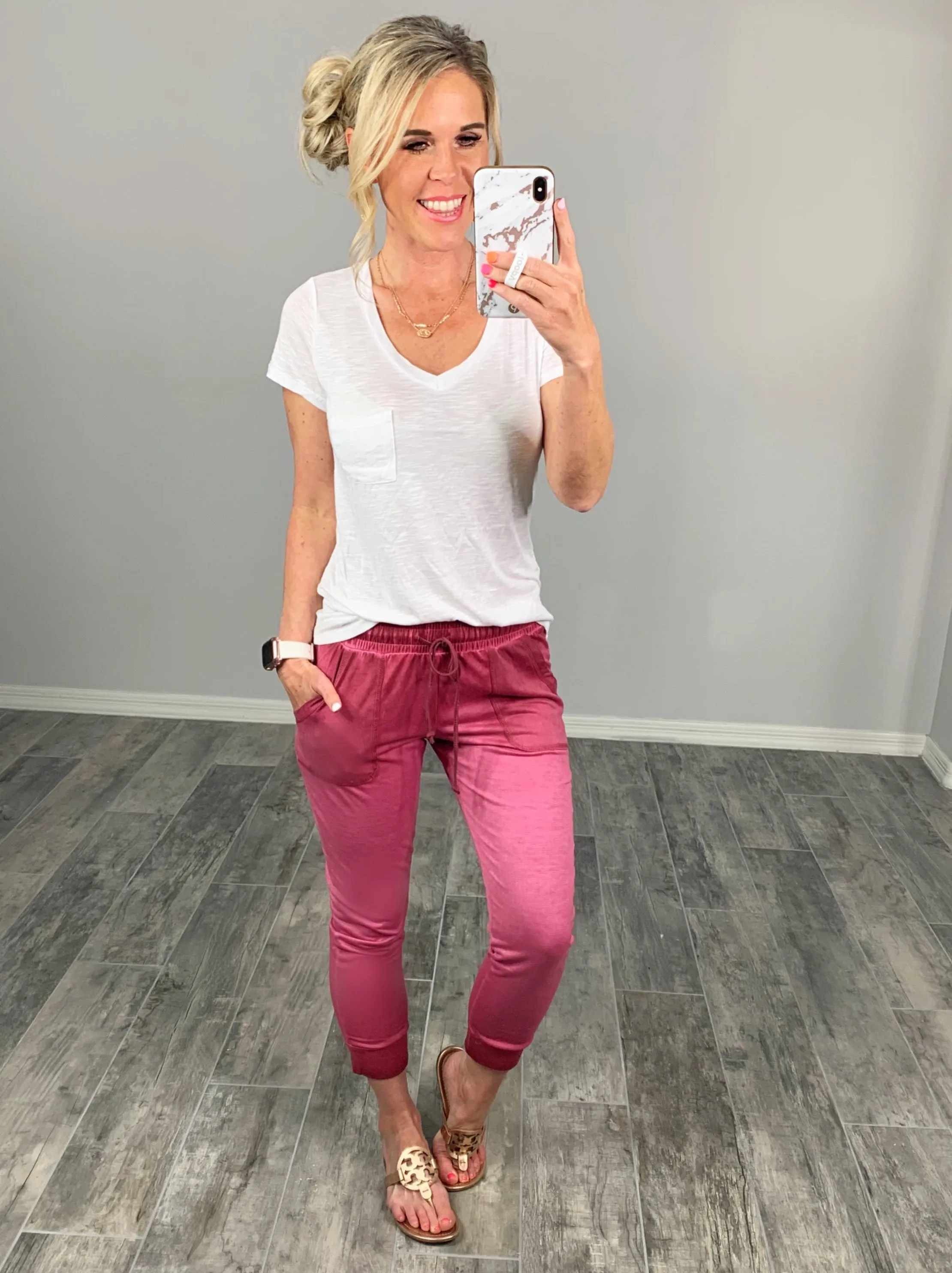 Ombre Cropped Joggers