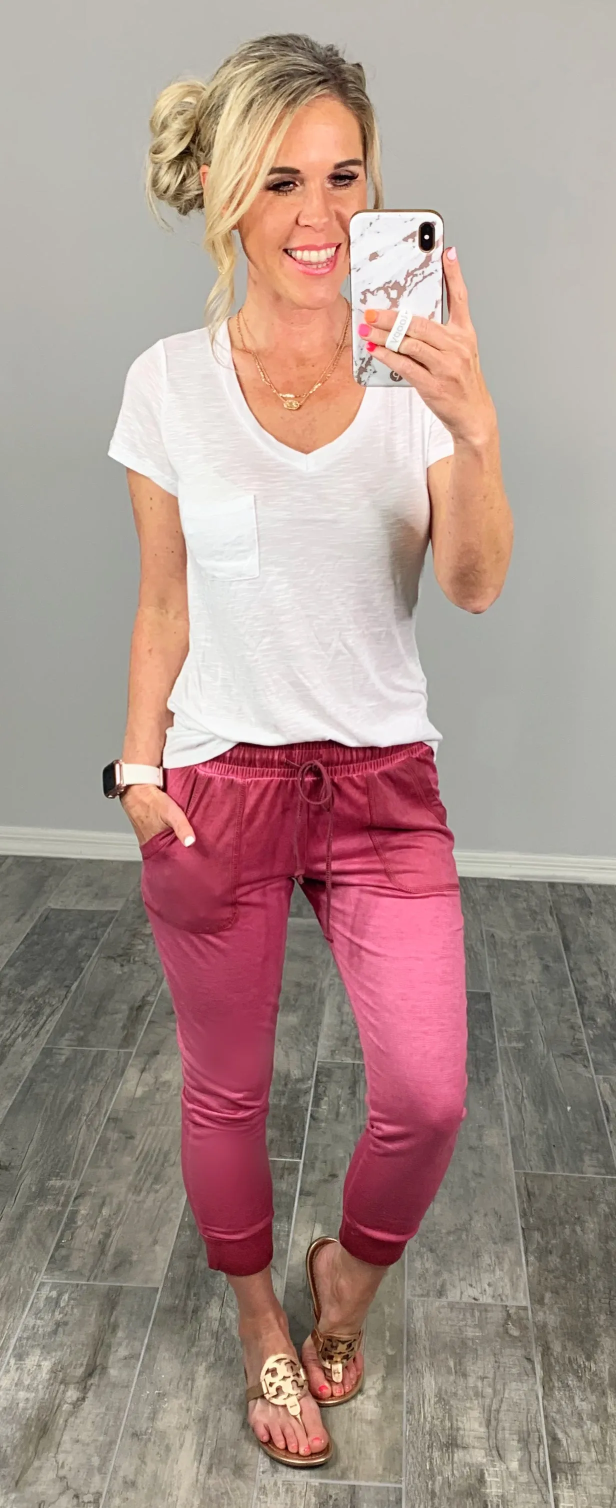 Ombre Cropped Joggers