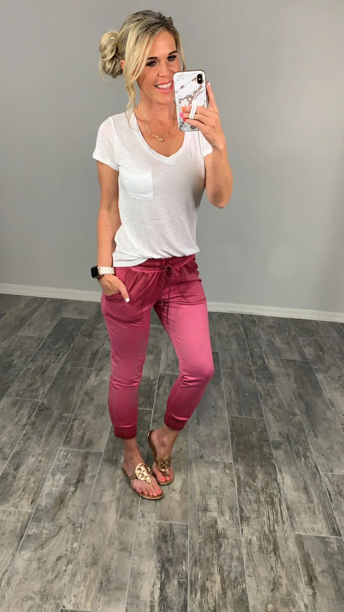 Ombre Cropped Joggers