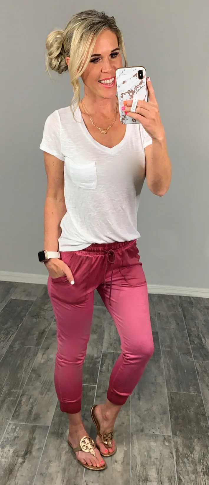 Ombre Cropped Joggers