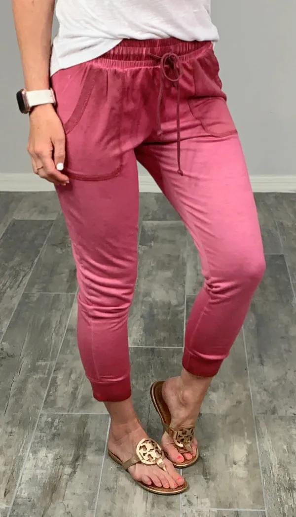 Ombre Cropped Joggers