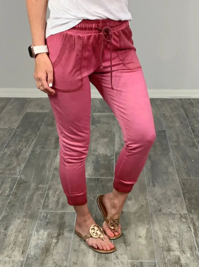 Ombre Cropped Joggers