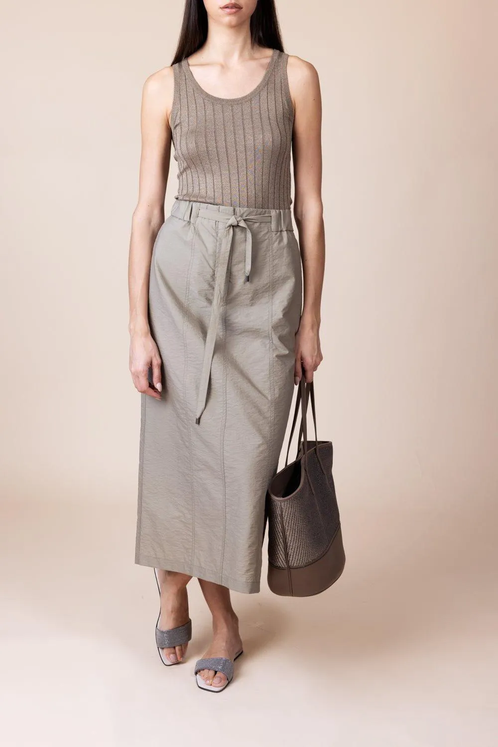 Pull On Midi Skirt