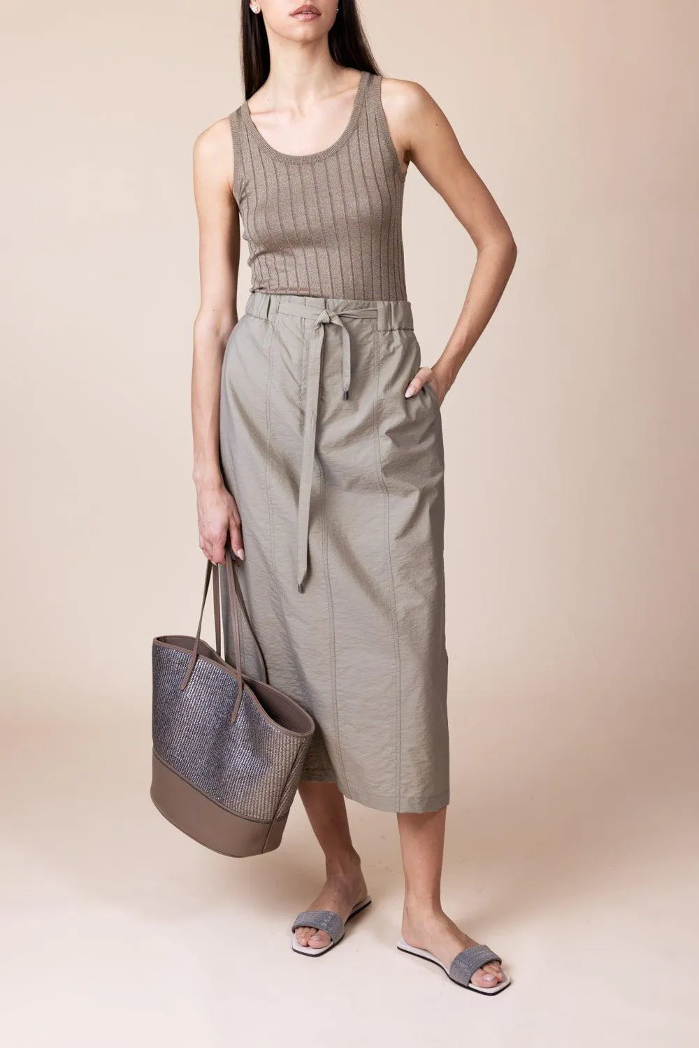 Pull On Midi Skirt