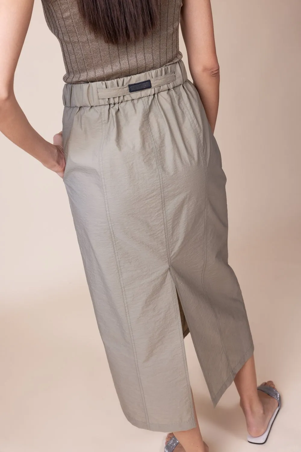 Pull On Midi Skirt