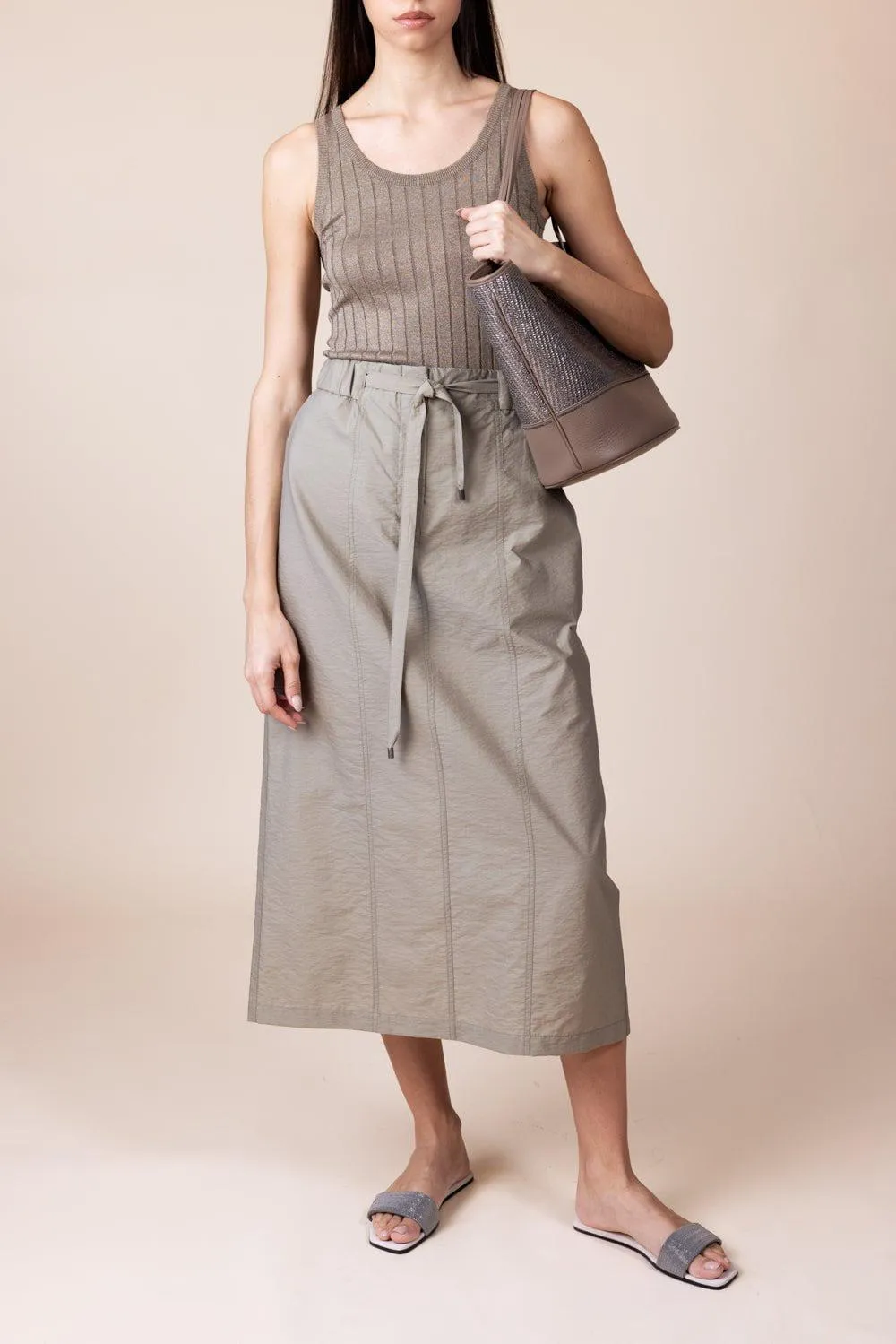 Pull On Midi Skirt