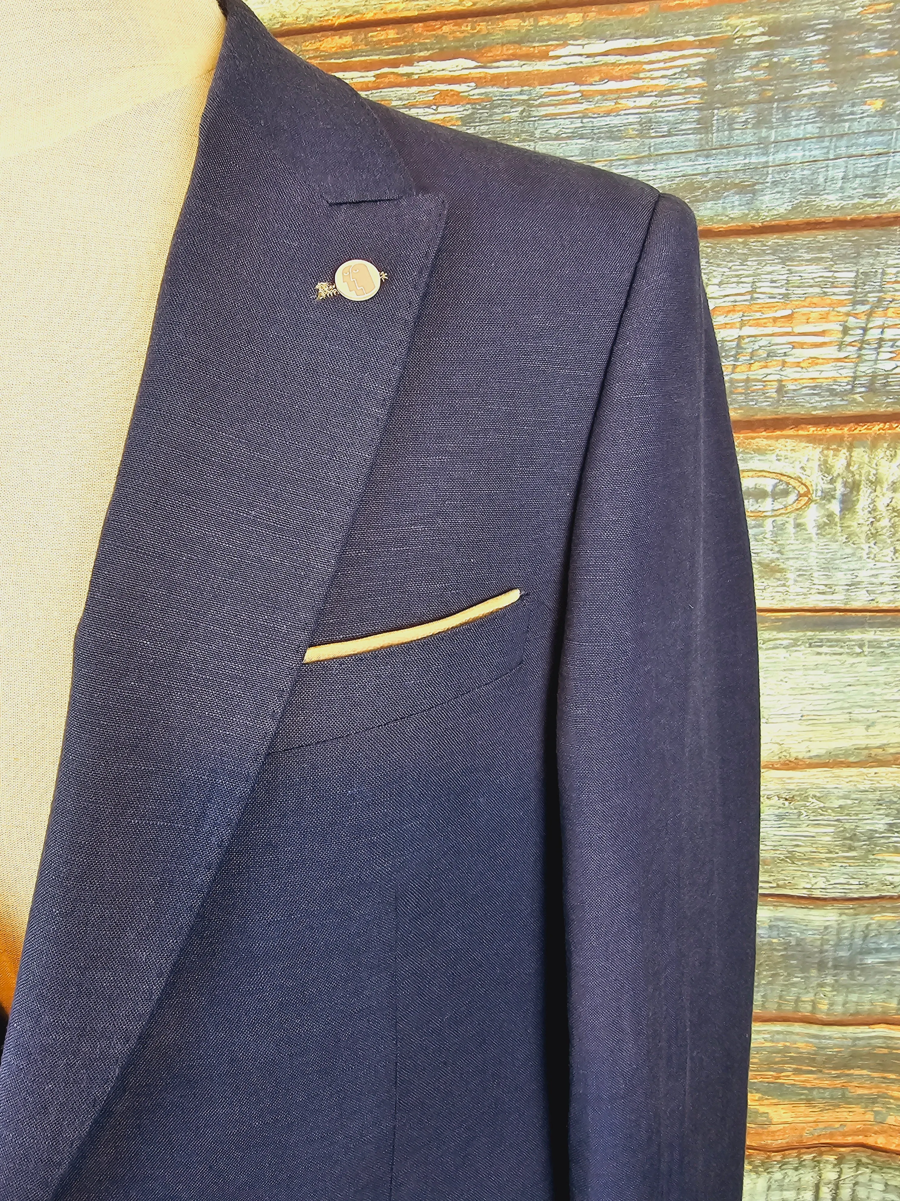 Remus Uomo Tapered Fit Linen-Blend Suit Jacket