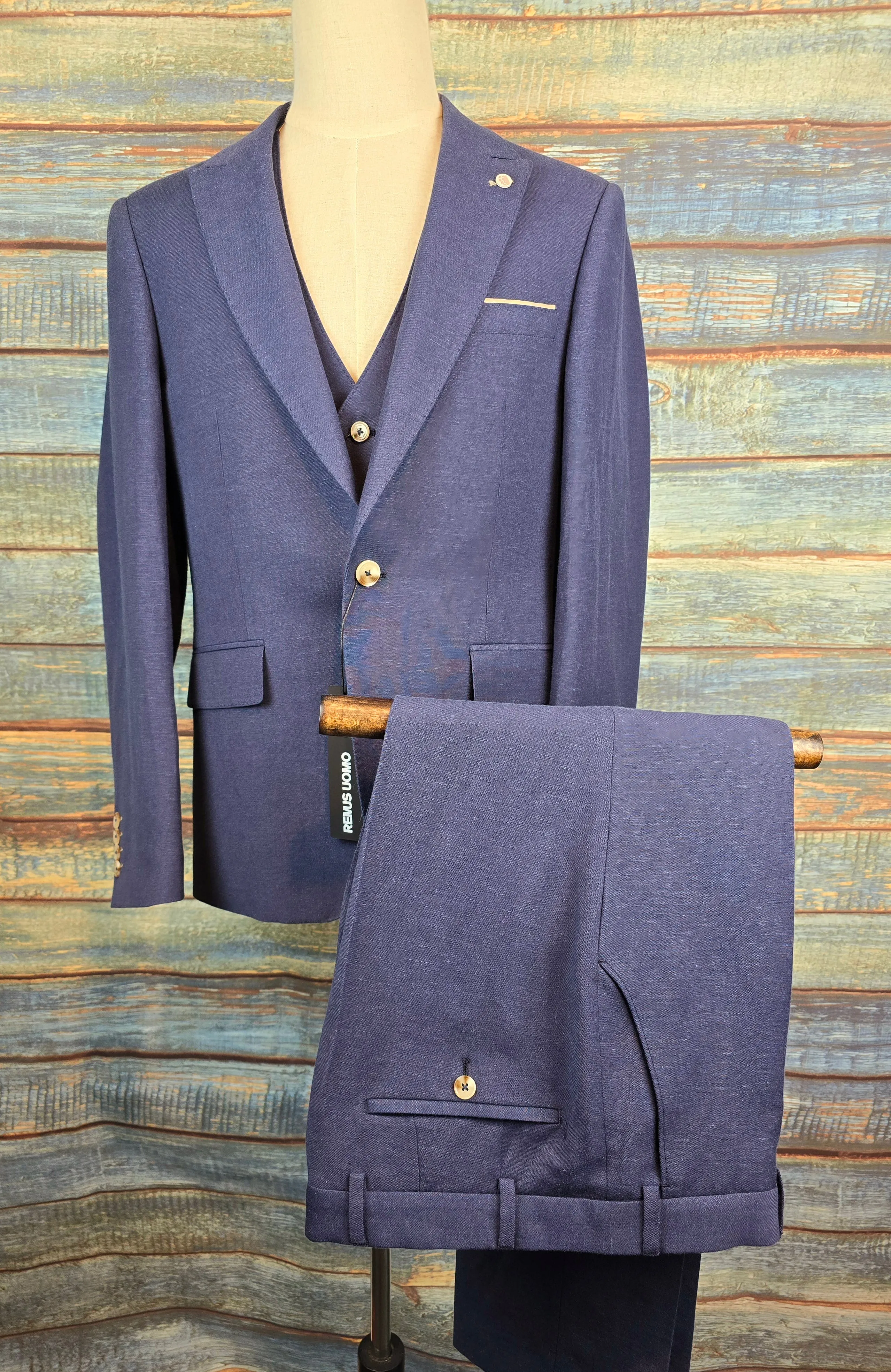 Remus Uomo Tapered Fit Linen-Blend Suit Jacket