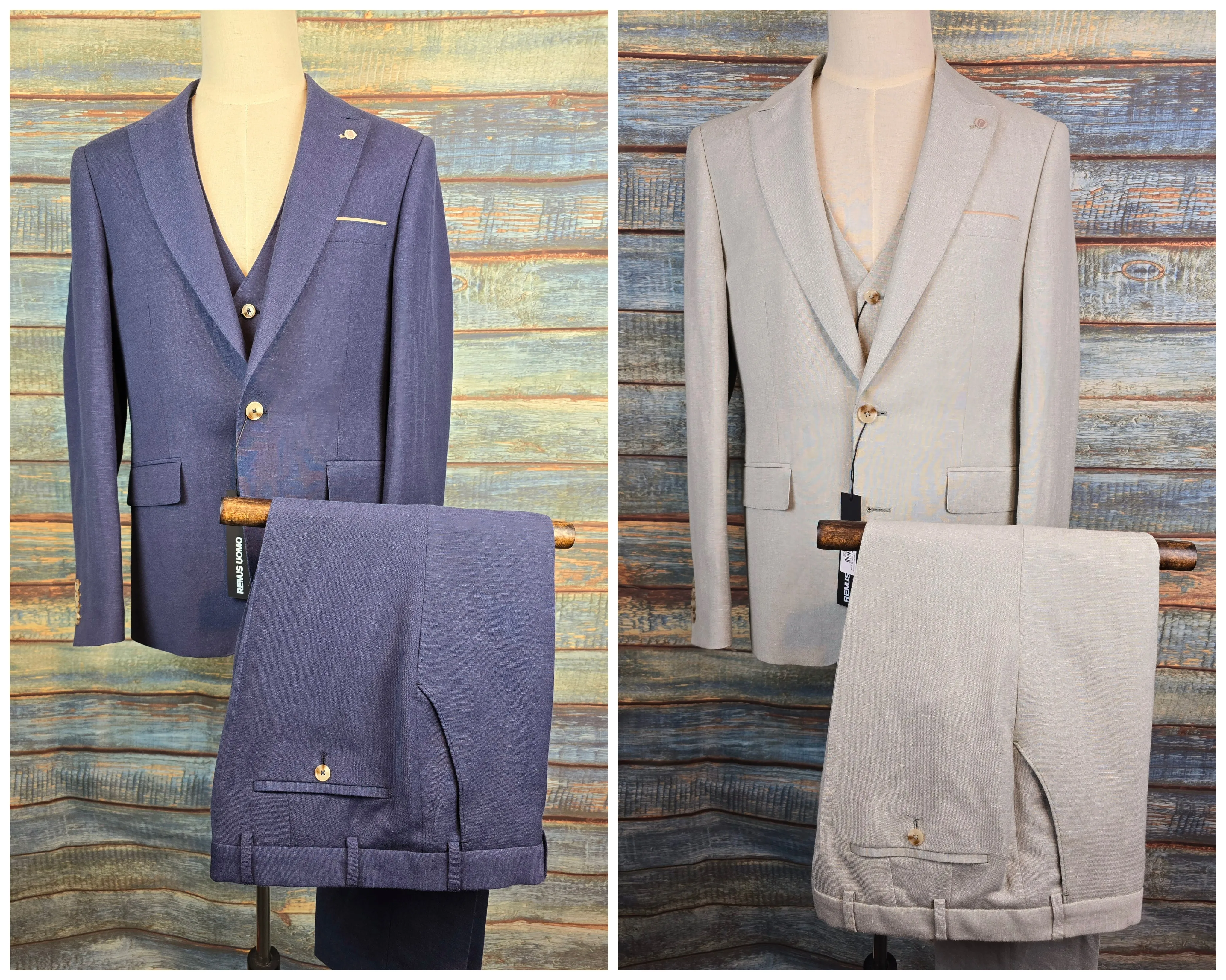 Remus Uomo Tapered Fit Linen-Blend Suit Jacket