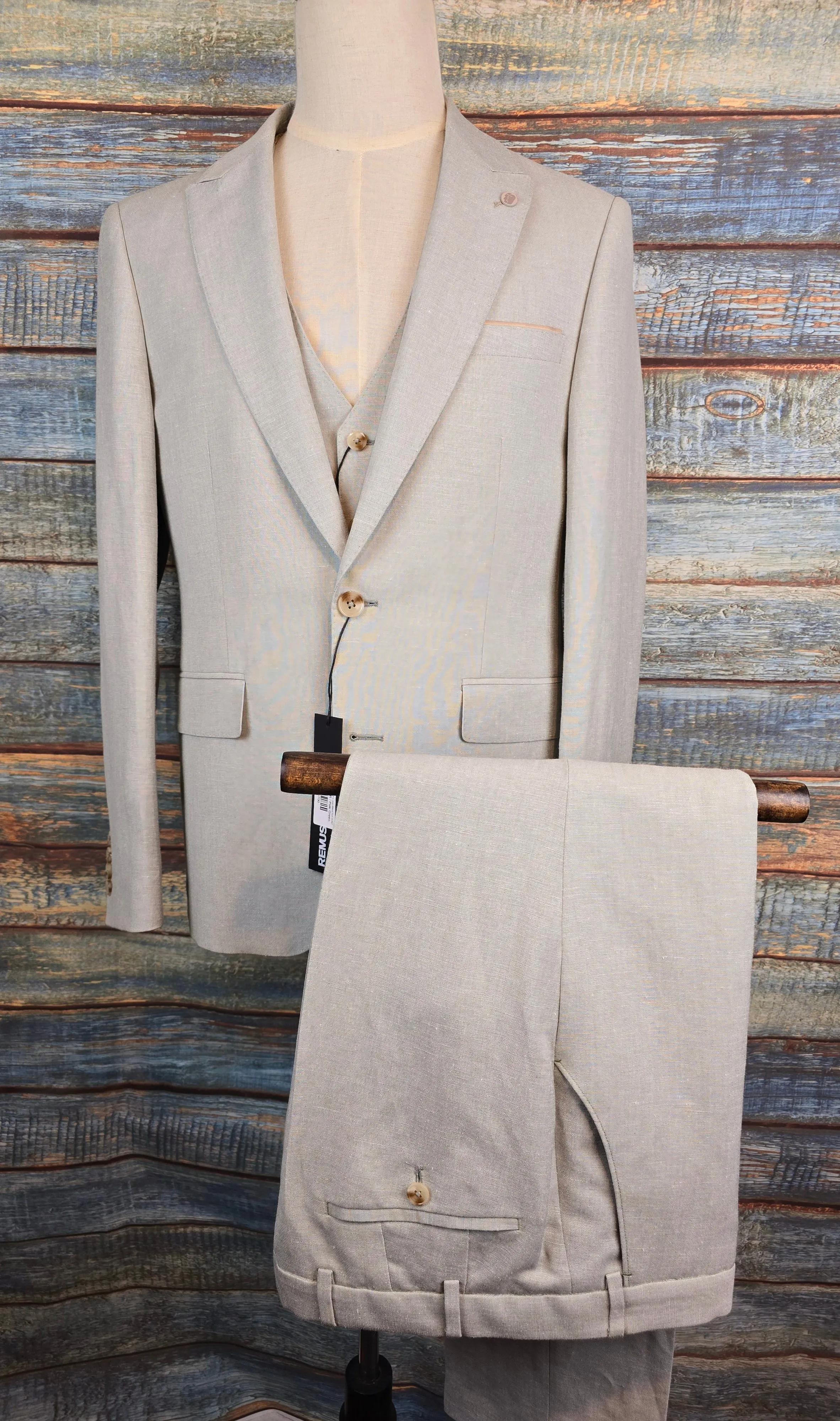 Remus Uomo Tapered Fit Linen-Blend Suit Jacket