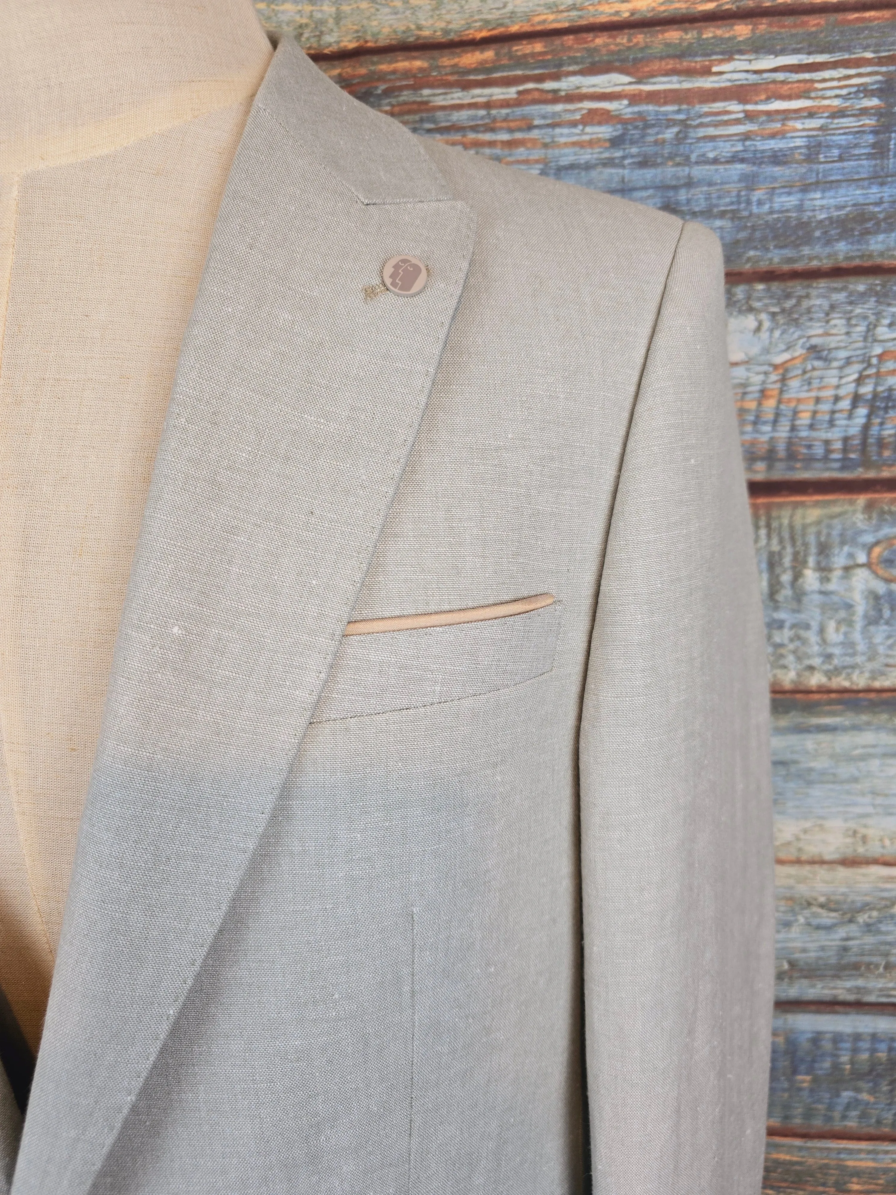 Remus Uomo Tapered Fit Linen-Blend Suit Jacket