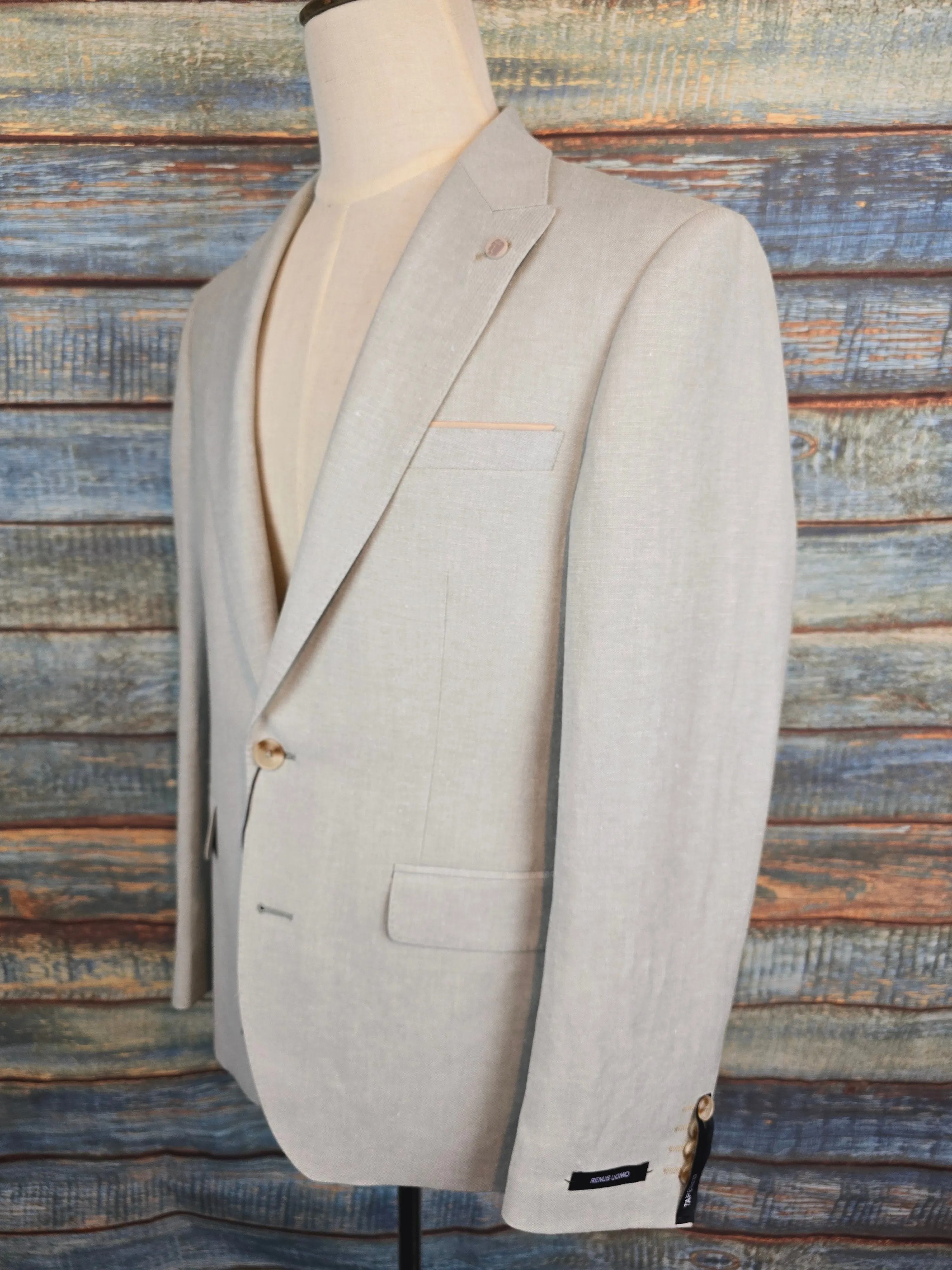 Remus Uomo Tapered Fit Linen-Blend Suit Jacket