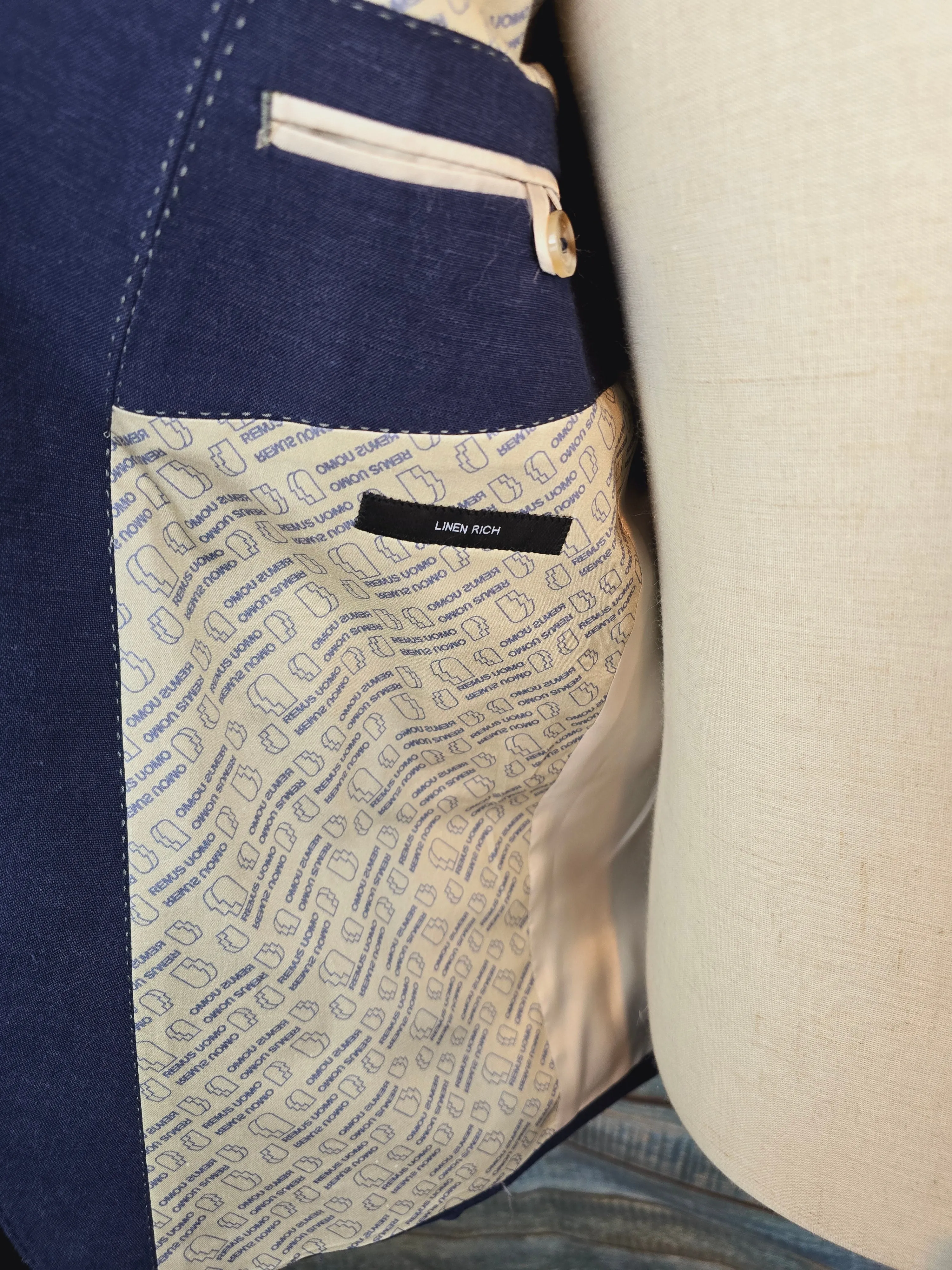 Remus Uomo Tapered Fit Linen-Blend Suit Jacket