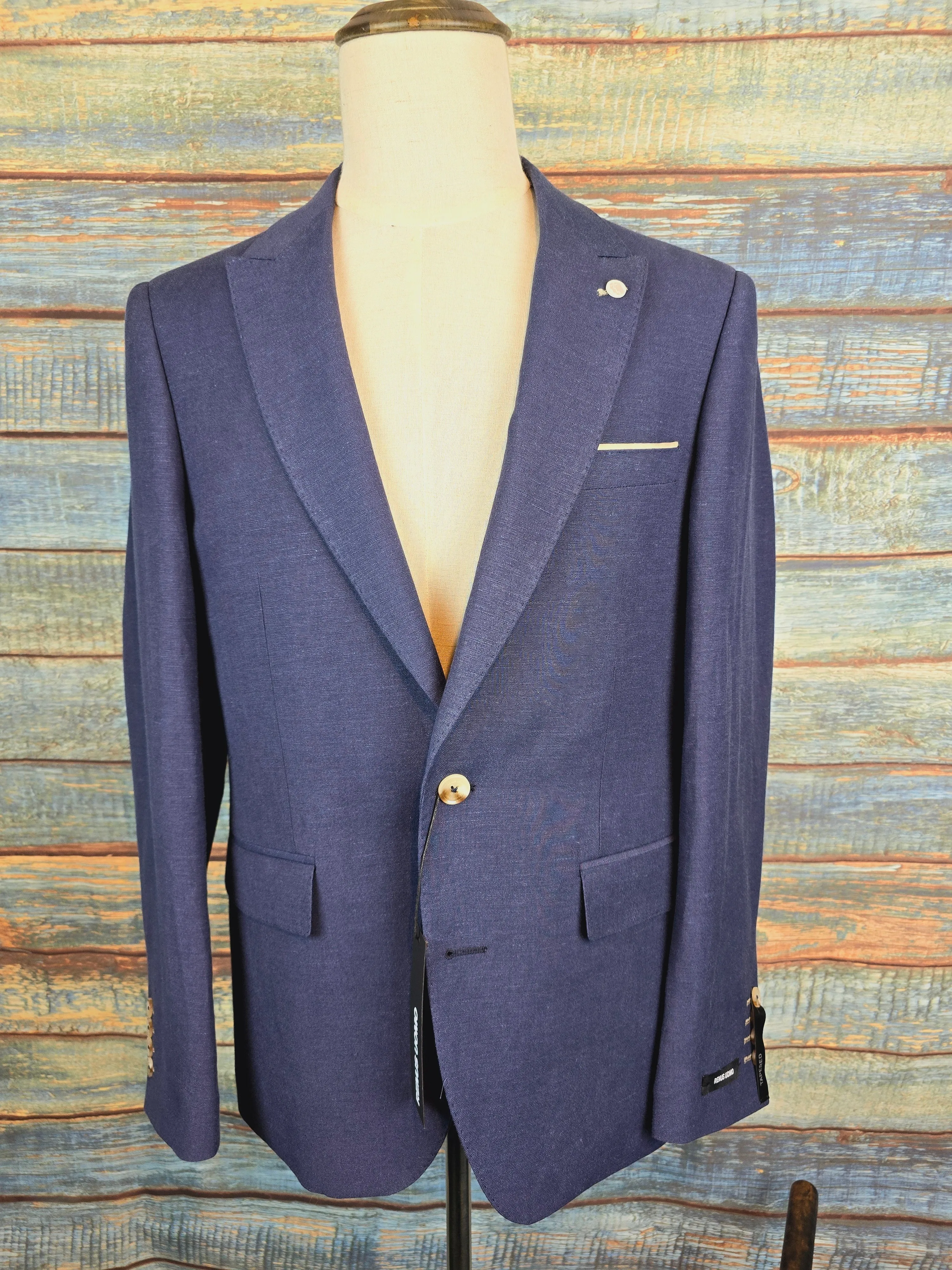 Remus Uomo Tapered Fit Linen-Blend Suit Jacket