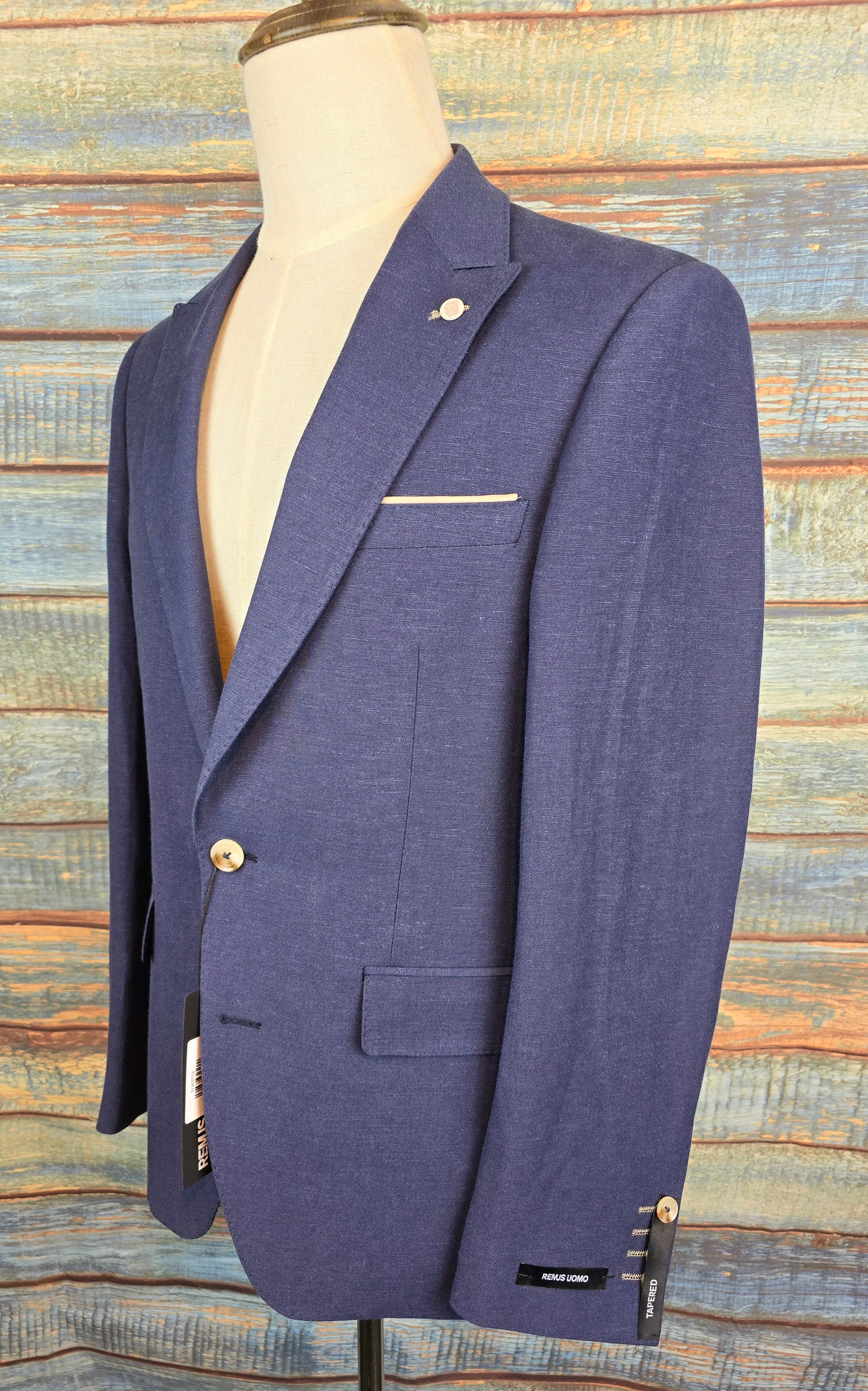 Remus Uomo Tapered Fit Linen-Blend Suit Jacket