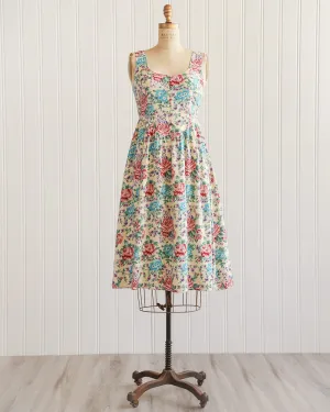 Rosette Linen Dress
