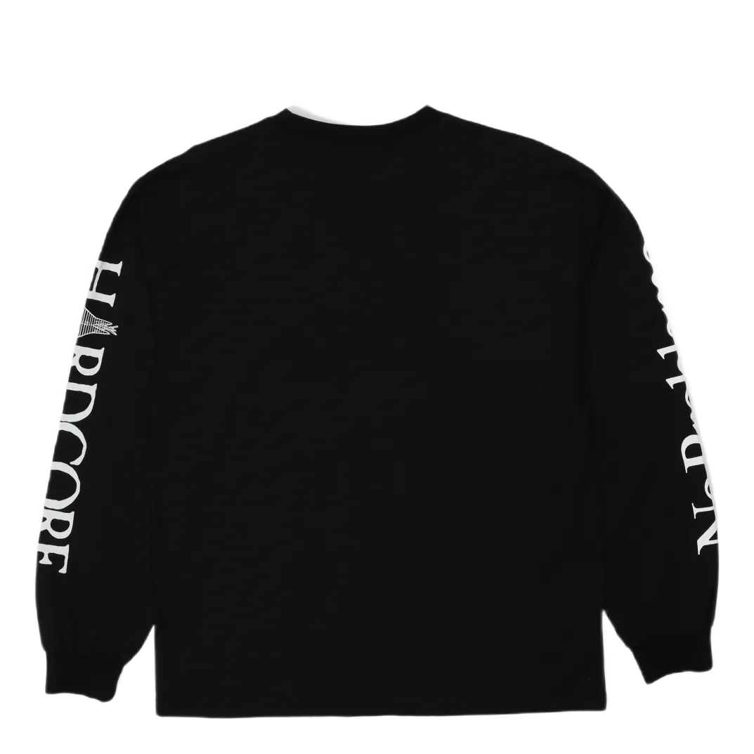 Smiley Dog Ls Tee Black