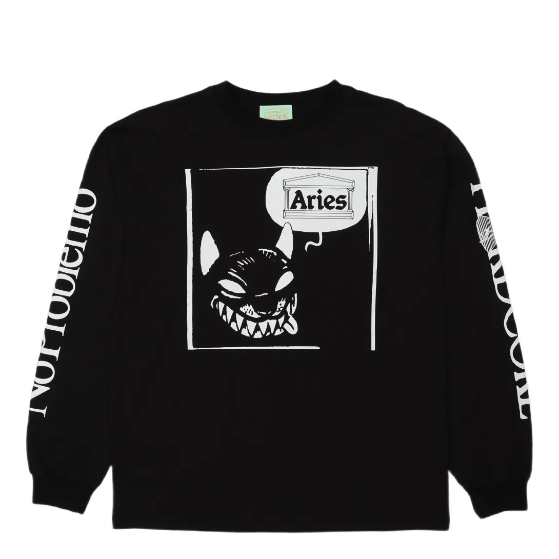 Smiley Dog Ls Tee Black